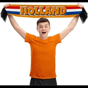 WK2026 voetbal 'Holland' sjaal 120 x 15 cm - Nederlands Elftal accessoire