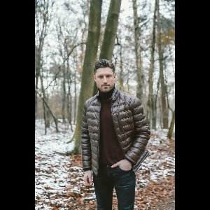 Raptor leren Puffer Jacket