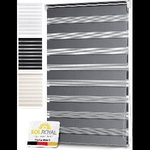 Sol Royal DL2 – Rolgordijn Lichtdoorlatend 110x150 cm Grijs – Duo Rolgordijn zonder Boren – Klembevestiging