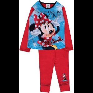 Minnie Mouse - Pyjama - maat 122/128 - Disney pyama - rood met blauw