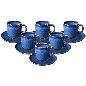 Kaffeetassen mit Untertassen Lave 190 ml Set van 6