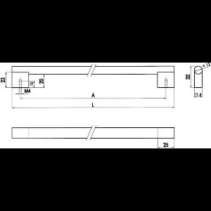 Wurth - Handgreep - Designer meubelgreep D-handgreep, rond x 1 st