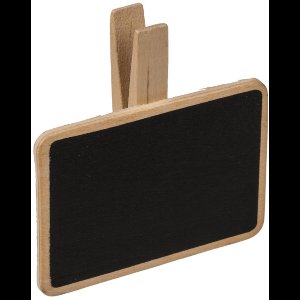 Houten schrijfbordje met knijper 7x7cm