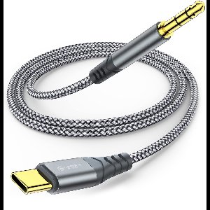 USB C naar AUX Kabel 3.5mm - 1 Meter - Nylon Gevlochten - Geschikt voor iPhone & Android - USB C naar Aux adapter - Audio kabel