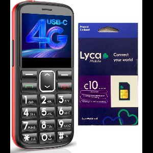 Yarvu ® - SeniorTalker - 4G Senioren Mobiele Telefoon + Simkaart Geleverd - Grote Toetsen & Cijfers - Big Button Mobiel - GSM Ouderen - GSM - SOS Noodknop - Snelkiestoetsen - Zwart