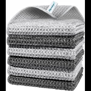 Spalax MicroWaffle Vaatdoek Set 6 Stuks - Sterk Absorberende Microvezeldoekjes - Vaatdoeken Wasbaar - 30 x 30 cm