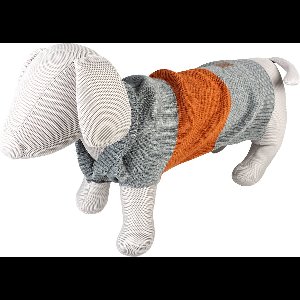 Duvoplus - Dierenkleding - Hond - Hondensweater Cozy M - 50cm Grijs/oranje - 1st