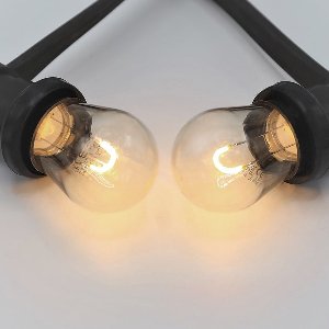 LumenXL lichtsnoer voor buiten 10 meter 20 fittingen - 1 watt 2000K U-vorm LED filament lampen - IP44 dimmer