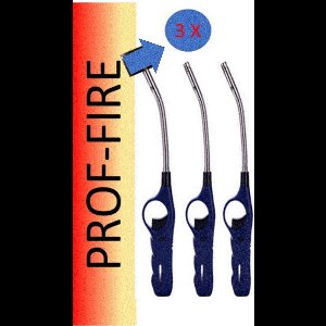 Prof-Fire | Set van 3 Gasaanstekers - Navulbaar & Flexibele Hals - Verstelbare vlam - Vergrendelbaar - Top kwaliteit