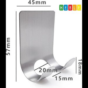 Heble® - "2-Stks RVS Waal Handdoekhouders - Handdoekhaak - Zelfklevend - Badkamer & Keuken"