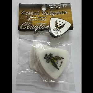 Clayton - Acetal - rounded triangle plectrum - 0.80 mm - 12-pack
