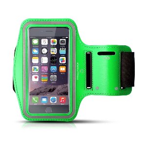 #DoYourFitness - Sportarmband - »RunnerMan« - Hardlooparmband voor telefoon - MEDIUM 60 cm - groen