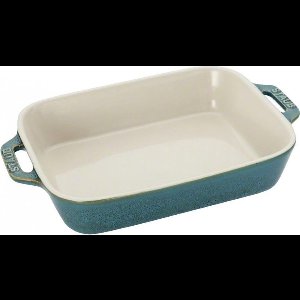 Staub Rechthoekige gratineerschaal 27 x 20cm - ancient turq