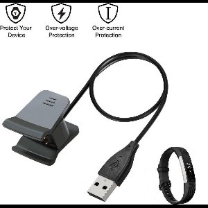 DrPhone USB Oplaadkabel – Voor Fitbit Alta HR – 1 Meter – Bescherming tegen Overbelasting – USB Adapter & Lader