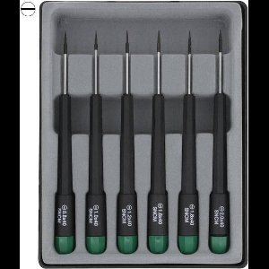 Donau Elektronik Schroevendraaierset Elektronica en fijnmechanica 6-delig Plat
