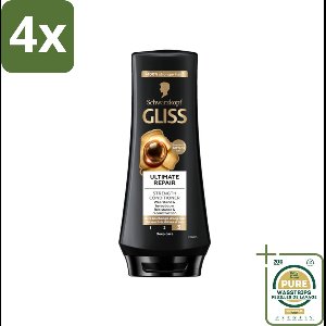 Gliss - Hair Repair - Conditioner voor Ultiem Herstel van Beschadigd Haar - 200 ml - Voordeelverpakking - 4 stuks - Beschadigd haar - Droog haar