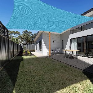 Stunq® Veelzijdige Zonwering voor Buiten met Waterafstotende Eigenschappen en UV Bescherming, 2 x 3 m, Zee Blauw