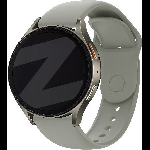 Bandz Smartwatch bandje 20mm siliconen sport 'Easy fit' - geschikt voor Samsung Galaxy Watch 4 / 5 / 6 / 7 (Pro / Classic) / 3 - 41mm / Active 40 & 44mm / FE - Amazfit GTS 1-2-3-4 - Polar Unite / Ignite / Pacer (lichtgrijs)