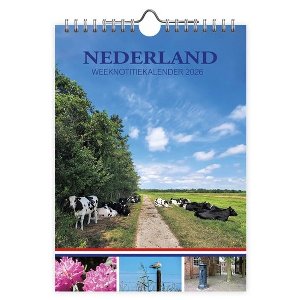 Nederland weeknotitiekalender (koeien) - 2026