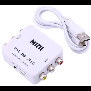 Dolphix - NTSC-PAL en PAL-NTSC converter - Ondersteunt 1920x1080P Full HD - Wit