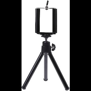 Mini Statief Smartphone Tripod Camera Telefoon Houder - Zwart