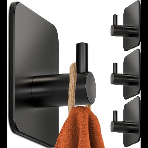 Cuhostki - 4 Stuks - Gegoteerde Toiletpapierhouder - Badkameraccessoires - Wandophanghouder - zwart - Waterbestendig En Eenvoudig Te Installeren