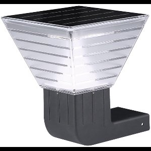 Iplux® - Berlin - Solar Tuinverlichting - Warm wit - Wandlamp 25cm - Verlichting op Zonne-energie