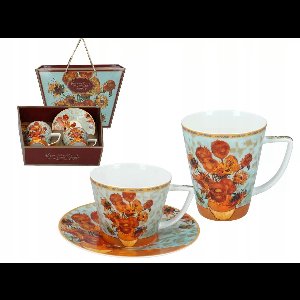 Carmani Mokkakop & Mok Set - Van Gogh Zonnebloemen - Porselein