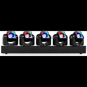 BeamZ Galaxy5 moving head bar - Bar met 5x 40W moving heads - Met pixel ring - RGBW LED’s