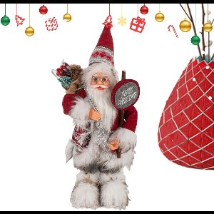 Goodivery® - Santa Claus figurines - Kerstman sculptuur - Kerstman Handgemaakte schattige chique kerstman beeldjes pop - Nieuwjaar Kerstmis staand beeldje decoratie pop voor slaapkamer decoratie