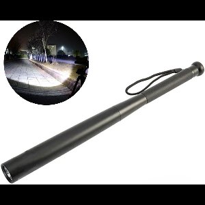 Aluminium Militaire LED Tactische Zaklamp 49CM Zwart - Noodpakket - Camping Lamp - Honkbalknuppel