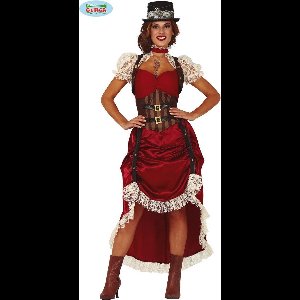 Steampunk Jurk Eliza Dames - Maat L