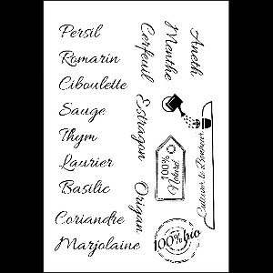 clear stamp A5 herbes folles