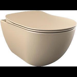 Bally Free Wandclosetpot Randloos Met RVS Sproeier (Bidet) Mat Cappuccino