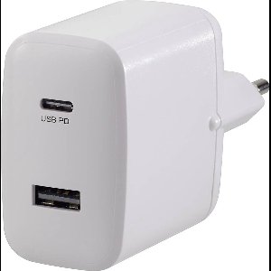 VOLTCRAFT UC-2ACX001 USB-oplader 32 W 1x USB-A, 1x USB-C USB PD Wit Binnen USB Power Delivery (USB-PD)