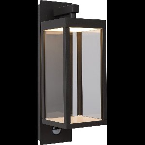 Lucide CLAIRETTE - Wandlamp Binnen/Buiten - LED - 1x13W 3000K - IP54 - Beweging & dag/nacht sensor - Antraciet