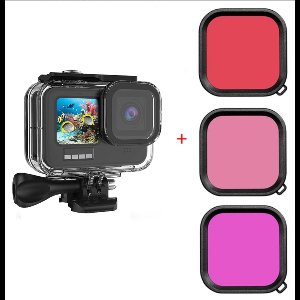 Duikbehuizing voor GoPro 13 12 11 10 9 - Diving Case for Gopro Hero 13 12 11 10 9 - Duikfilters voor GoPro 13 12 11 10 9 - Diving filters - Gopro Diving - Gopro Hero 12 11 10 9 Diving Case - Duiken - watersport - Freediving Gopro