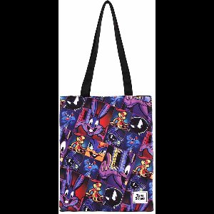 Karactermania - Looney Tunes - Space Jam 2: een nieuwe Legacy jam - Boodschappentas met rits - Shopper - Schoudertas - Handtas- Shopper