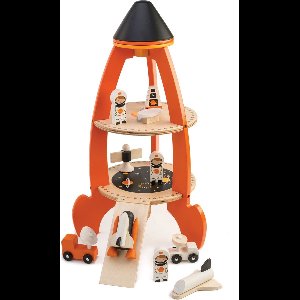Houten Ruimteracket & Speelset | Tender Leaf Toys