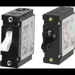 Blue Sea Systems Enpolige Magnetische Ac/dc-stroomonderbreker Voor Wereldwijd Gebruik 15a Zwart