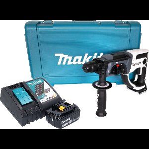 Makita DHR 202 RG1W accu-boorhamer 18 V 20 mm 2,0 J wit + 1x accu 6,0 Ah + oplader + koffer