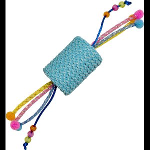 Duvoplus - Speelgoed Voor Dieren - Kat - Jolly Blauwe Rol Met Touwen 22x4,5x4,5cm Blauw - 1st