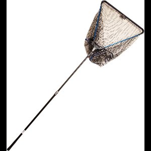 Elite - Schepnet 2-delige steel blauw / zwart rubber - Elite