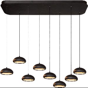 Atmooz - Pallaton - Hanglamp - Zwart - 8 Lichtpunten - Rond - 40 x 130 x 125 cm - Eetkamer - Hal - Slaapkamer - Woonkamer
