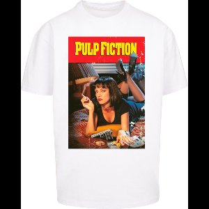 Merchcode Pulp Fiction - Poster Oversize Heren T-shirt - L - Wit