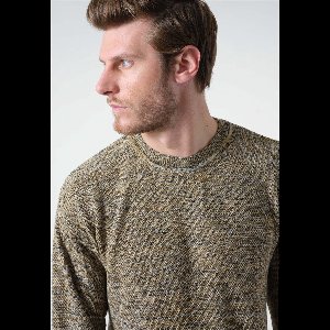 DEELUXE Long-sleeve round neck sweater Beige