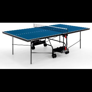 Donic-Schildkröt Indoor Tafeltennistafel SpaceTec | Inklapbaar | Dubbele Wielen | Net & Batjes- en Ballenhouder | Voor Thuisgebruik