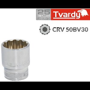 Tvardy Dopsleutel - Bi-Hexagon - 18 mm - Verchroomd - Duurzaam staal