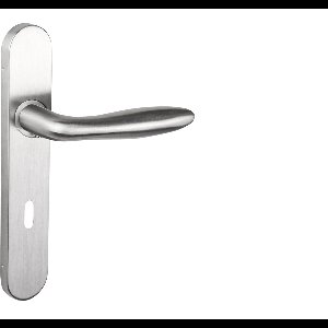 Lavuzo deurkruk Pratona RVS met afgerond schild SL72 | Per set | Deurklink met schild