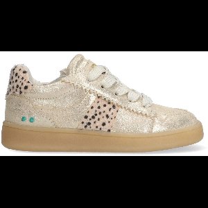 BunniesJR 225451-994 Meisjes Lage Sneakers - Goud - Suède - Veters